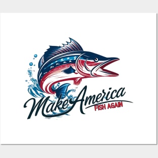 "Patriotic Walleye: Make America Fish Again Posters and Art